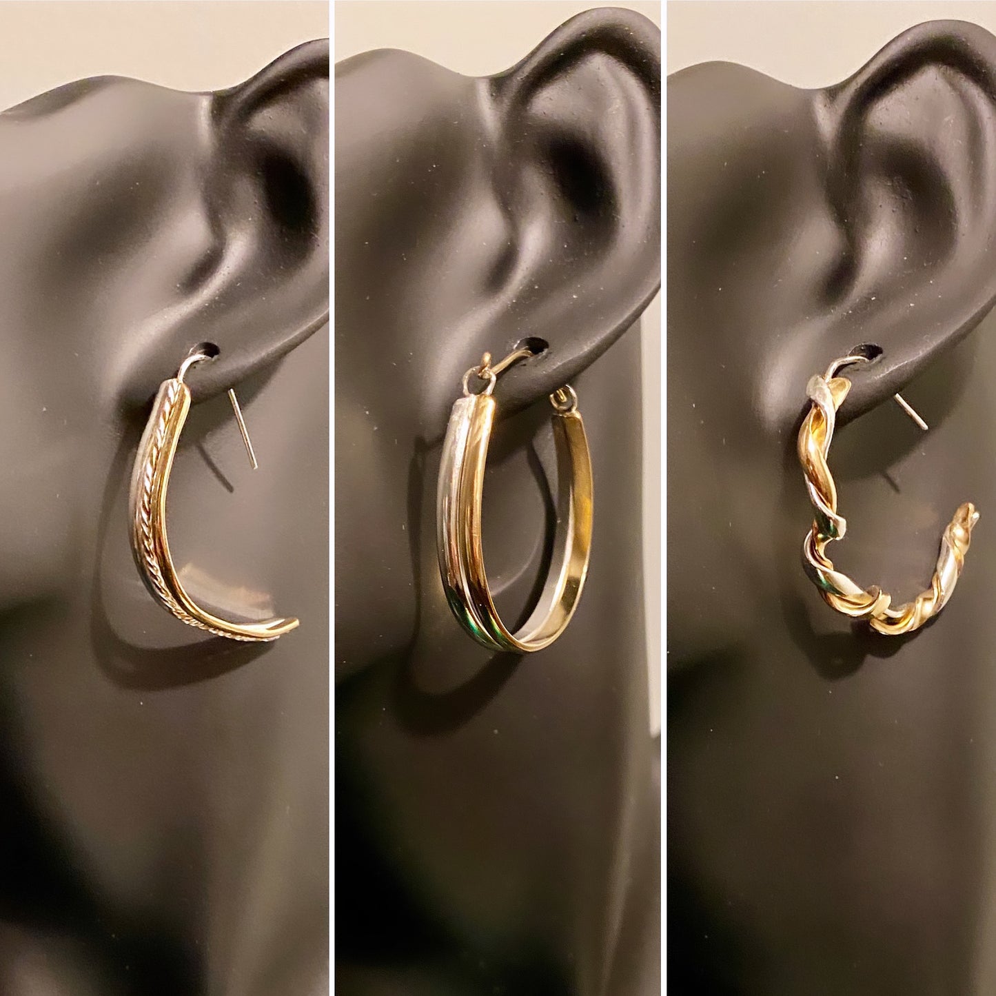 Twist on a hoop earrings