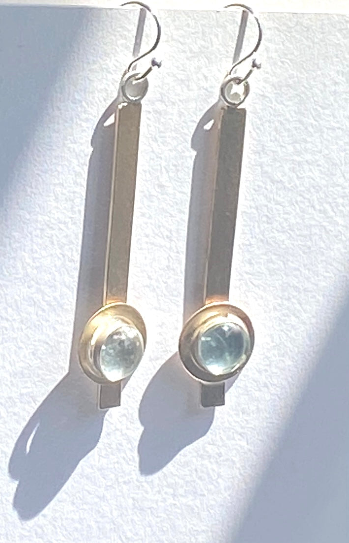 Aqua Gold Earrings