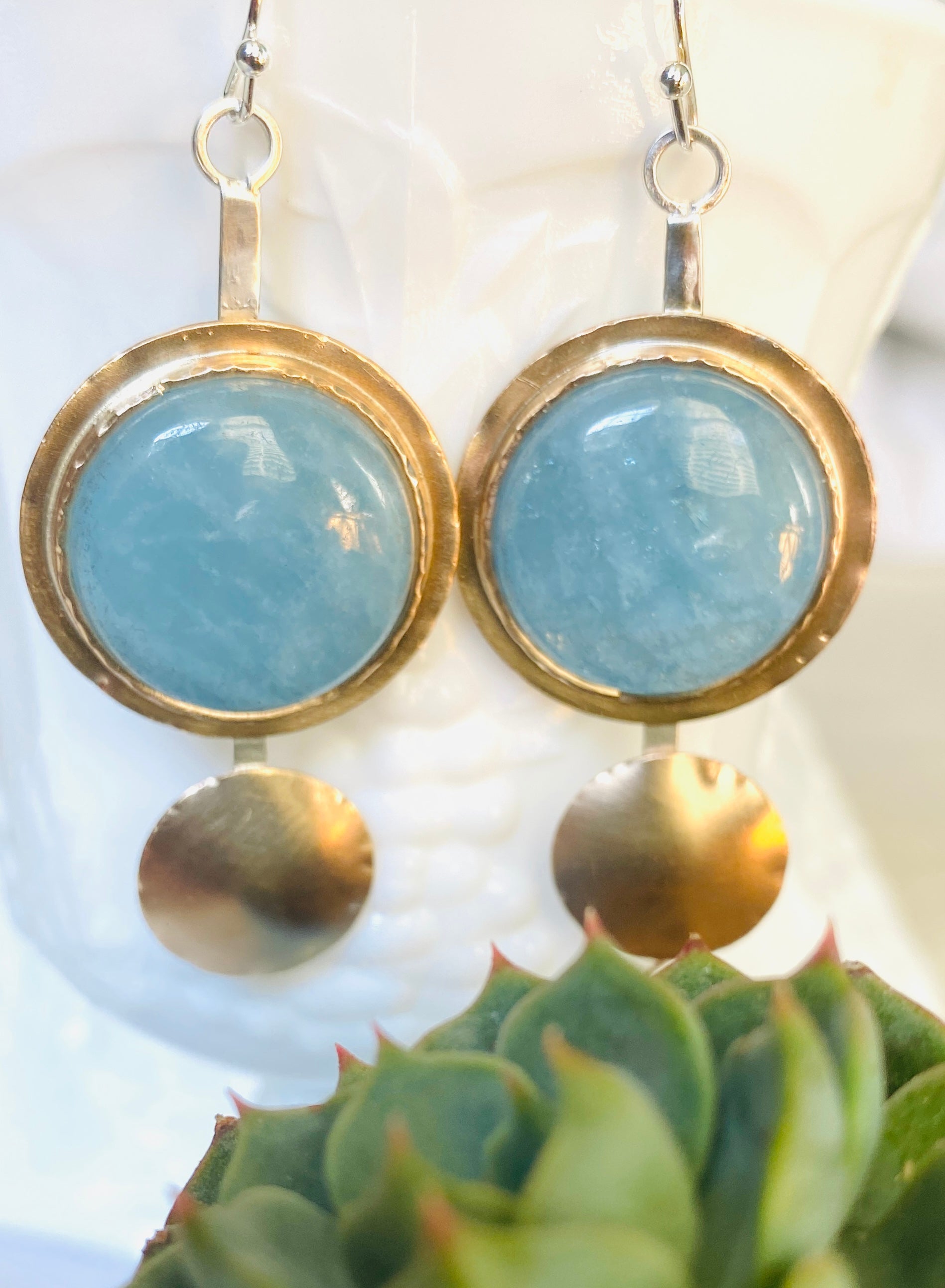 Smokey Aqua Earrings