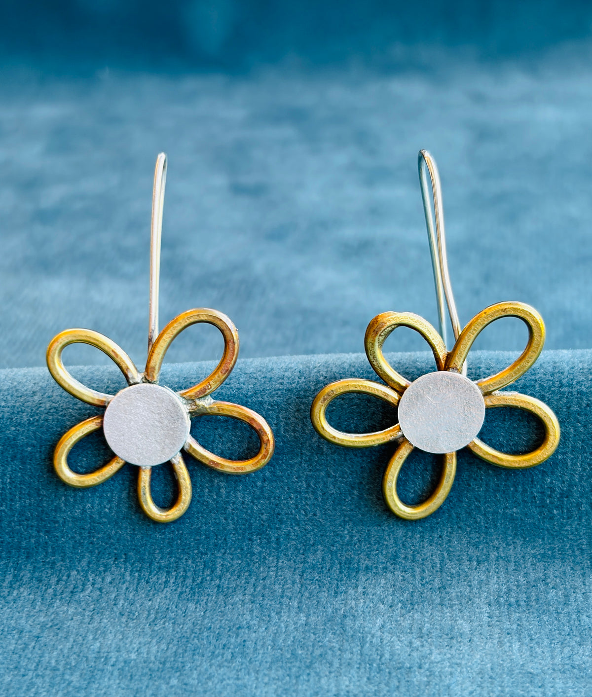 Brass Cosmos earrings