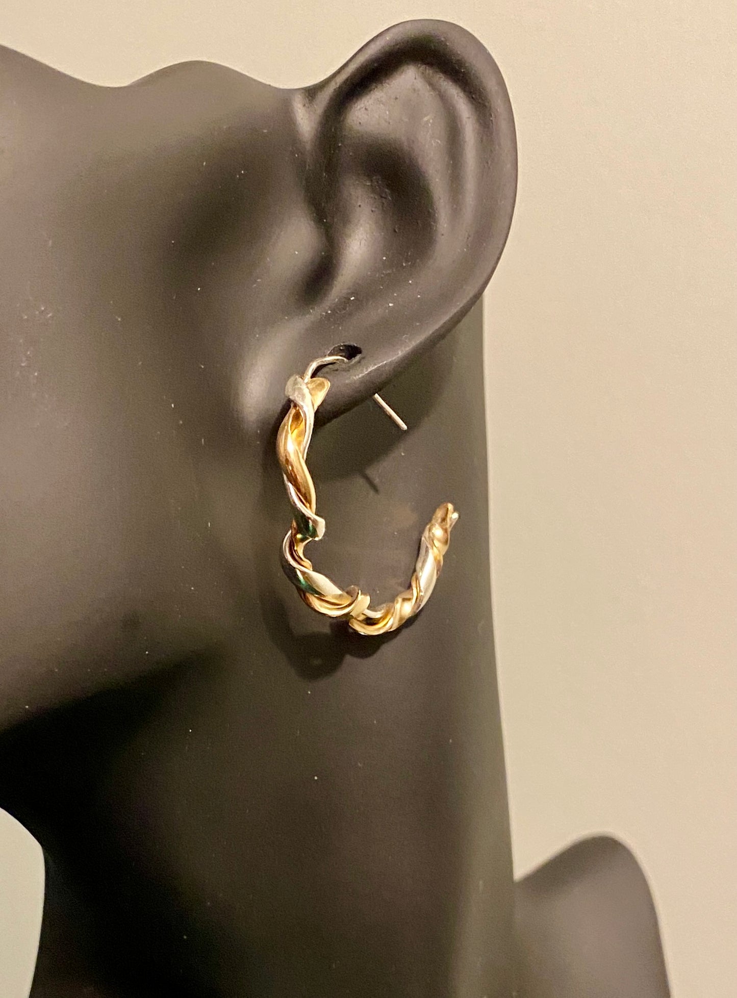 Twist on a hoop earrings